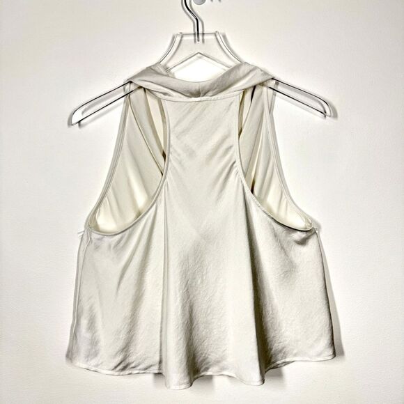 Open Edit Nordstrom -Women's Size Medium White Scoop Neck Sleeveless Top Blouse - Picture 3 of 8